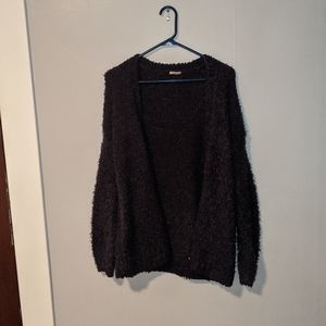 Urban Outfitters Navy Fuzzy Cardigan